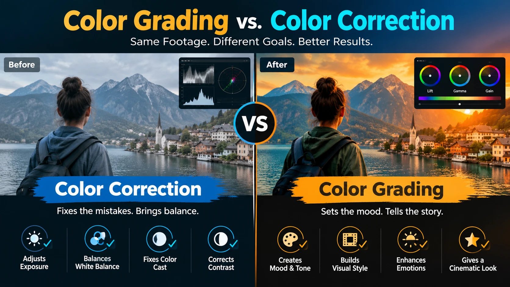 Color Grading vs. Color Correction